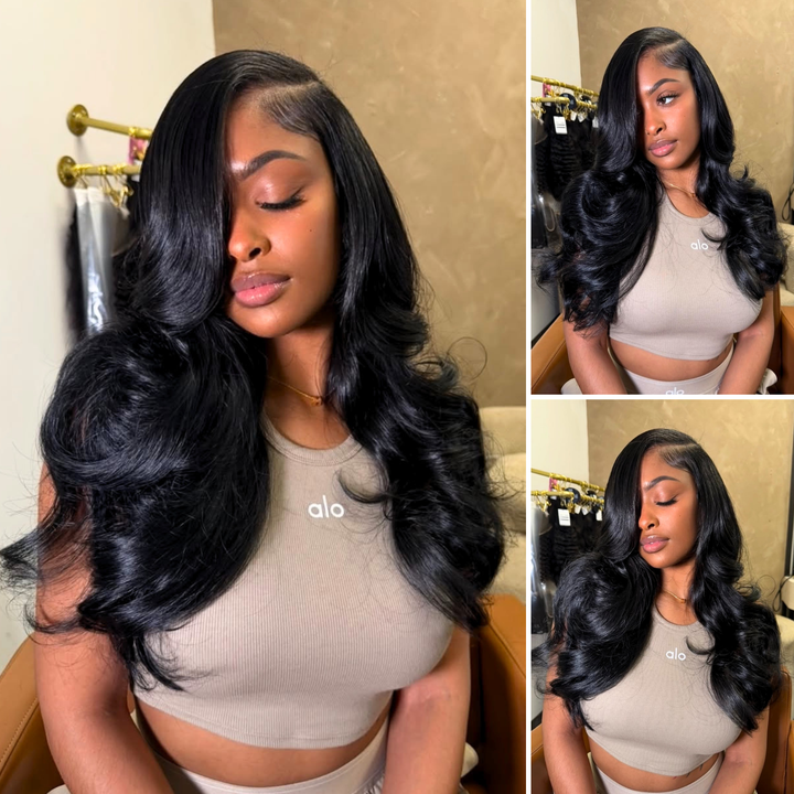 [Ashine] Body Wave Salon Quality Virgin Brazilian Hair #1B Natural Black