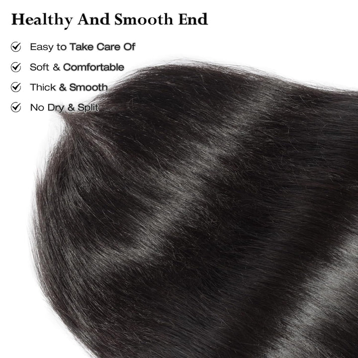 [Ashine] Cheveux brésiliens vierges de qualité salon #1B Noir naturel