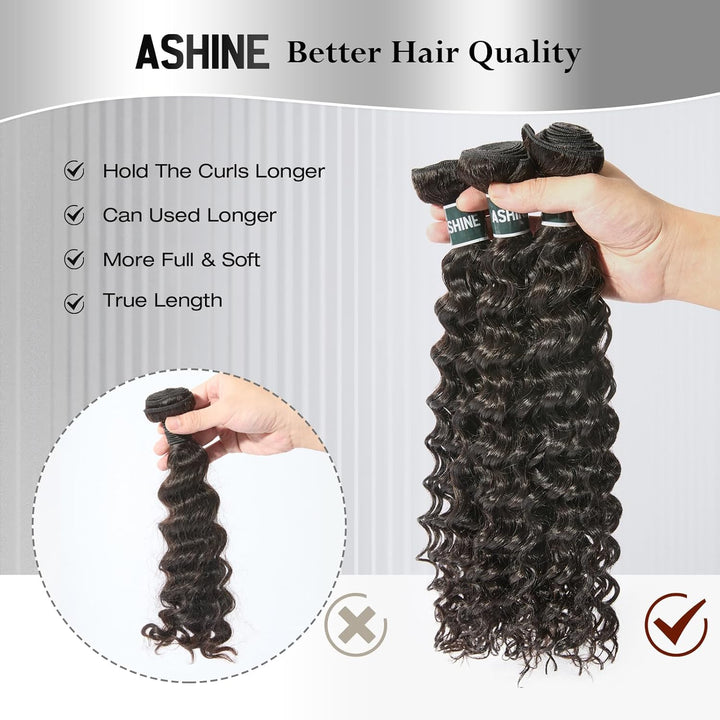 [Ashine] Perfect Summer Hair Curly Vacation Bundles – Salon Quality Brazilian Virgin 100% Human Hair