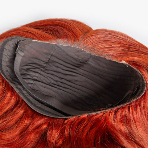 Ashine 24 Inches 5"x5" Body Wavy Wear & Go Glueless #Orange Lace Closure Wig-100% Human Hair