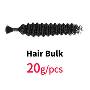 Human Braiding Hair Bundle Deep Wave Bulk Human Hair for Braiding No Weft 10A Brazilian Virgin Human Hair Extensions for Boho Braids Wet and Wavy Human Hair Braiding Hair