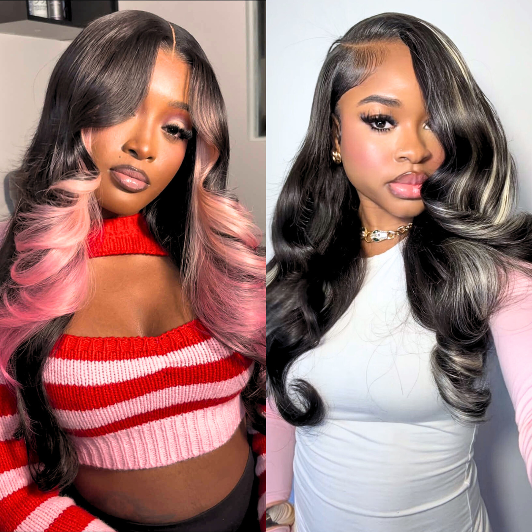 [Ashine] 12A #1B/613 Blonde Peekaboo Human Hair Bundles 100% Virgin Vietnamese Hair - New Trends