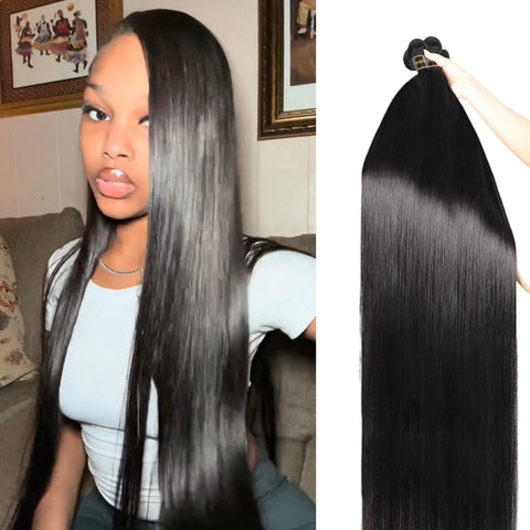 Ashine Salon Quality Virgin Brazilian Hair #1B Natural Black