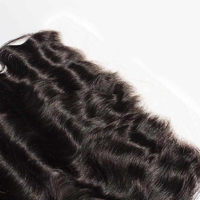 ASHINE 13 x 4 Upgrade Free Parted Lace Frontal #1B Natural Black 100% human Hair Lace Front