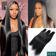 [NEW IN] Ashine Bone Straight Upgraded 13A 100% Virgin Raw Human Hair High-End Salon Hair Silky. shinny.fullness.double drawn Straight Bundle S+