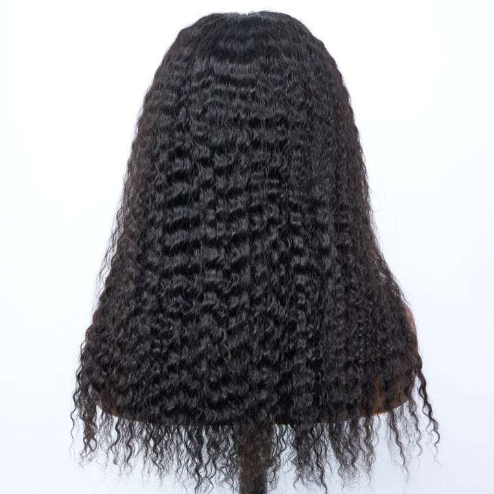 [Ashine] 18 Inch #1B Loose Deep Wavy 5*5HD Front Lace Wig 150% Density Must-Have style Glueless Human Hair