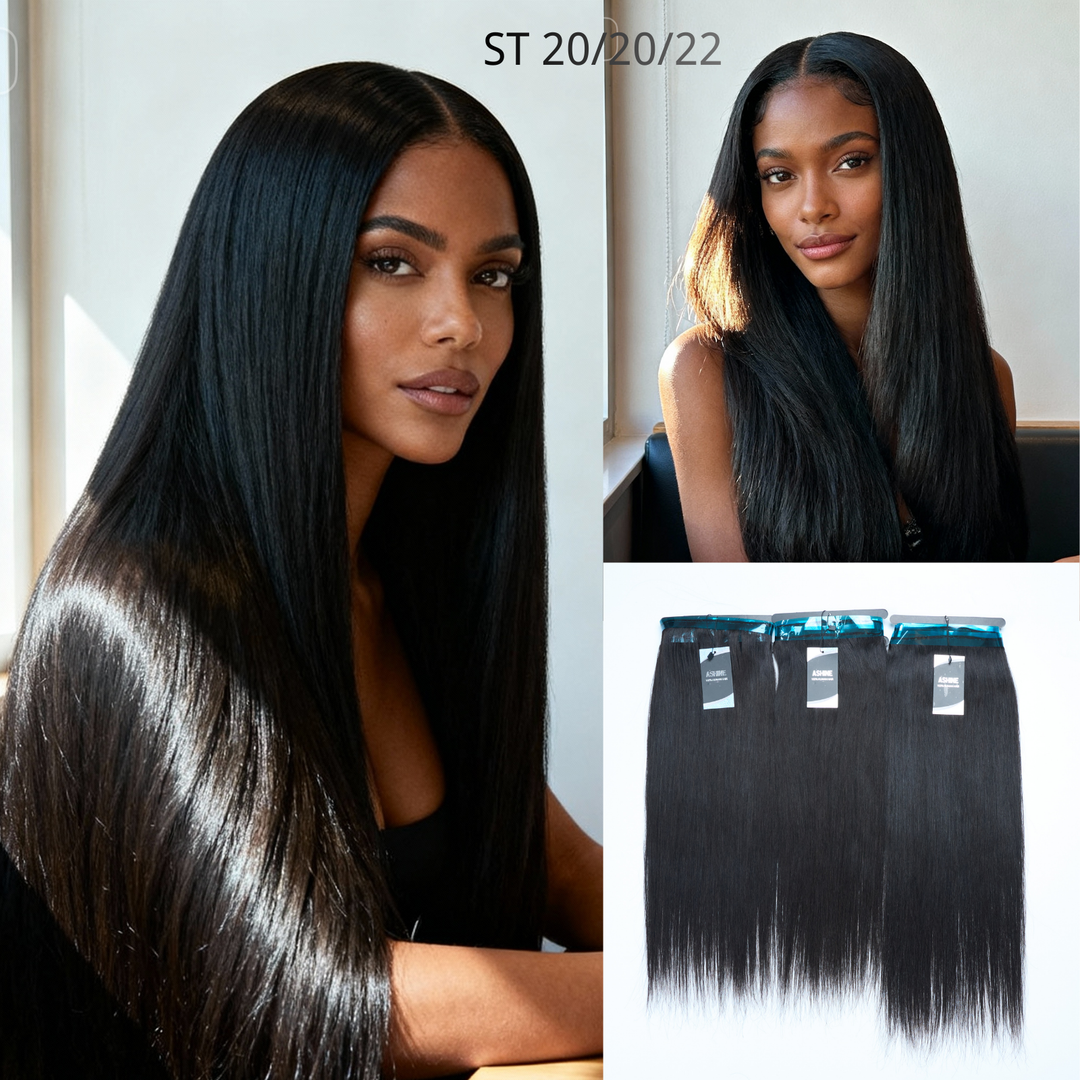 PEELN'SLAY: Pro-Ready Pre-Glued Bundle System: Press-Set & Slay! No Glue All-in-One Reusable Hair Kit (Cap Included)