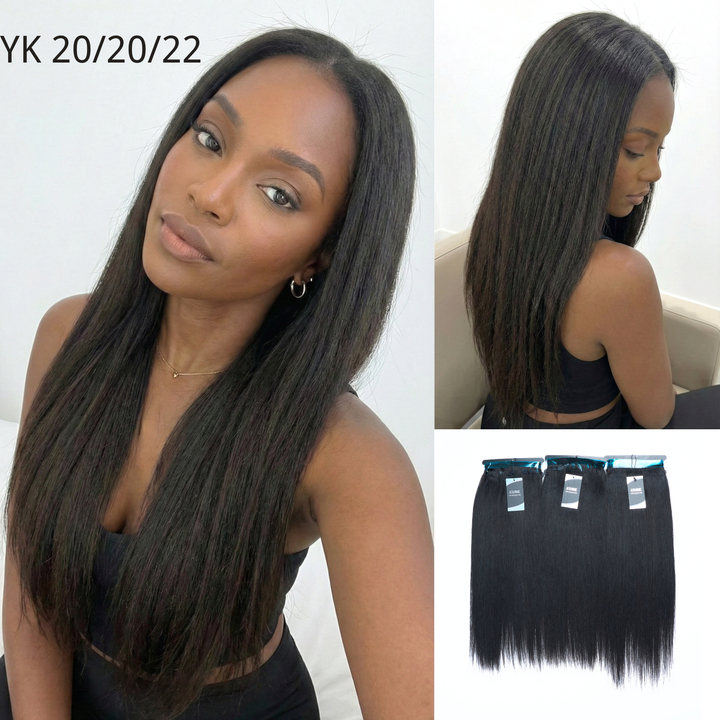 PEELN'SLAY: Pro-Ready Pre-Glued Bundle System: Press-Set & Slay! No Glue All-in-One Reusable Hair Kit (Cap Included)