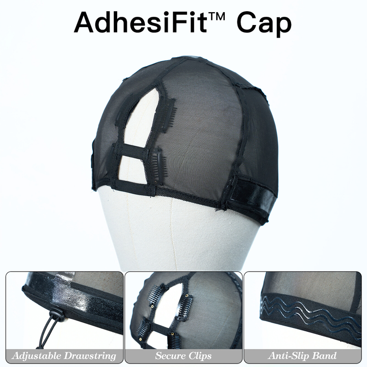 PEELN'SLAY: Pro-Ready Pre-Glued Bundle System: Press-Set & Slay! No Glue All-in-One Reusable Hair Kit (Cap Included)