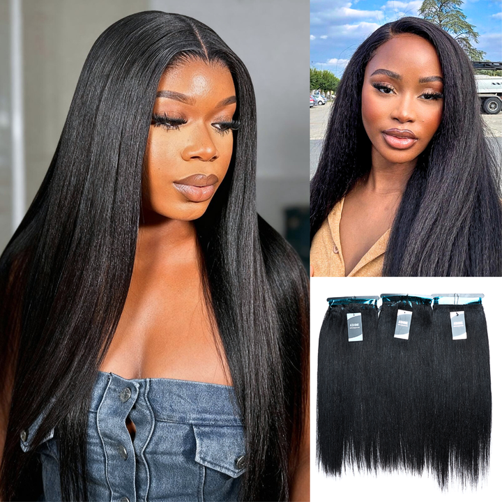 [Ashine] Burmesisk krøllet jomfruhår med bundter og forlængelser 12A