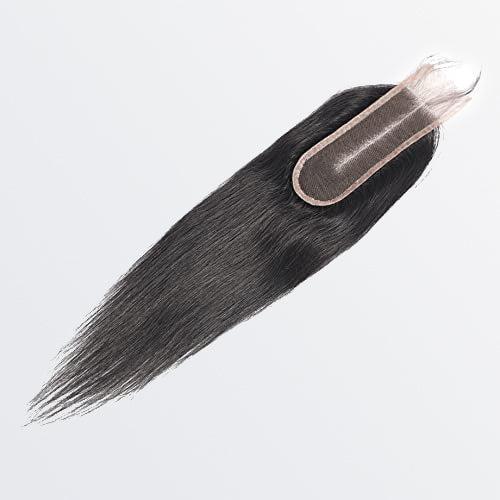 [Ashine] Upgrade Free Parted Lace 2x6 4x4 5x5 Closure #1B 100% Human Hair