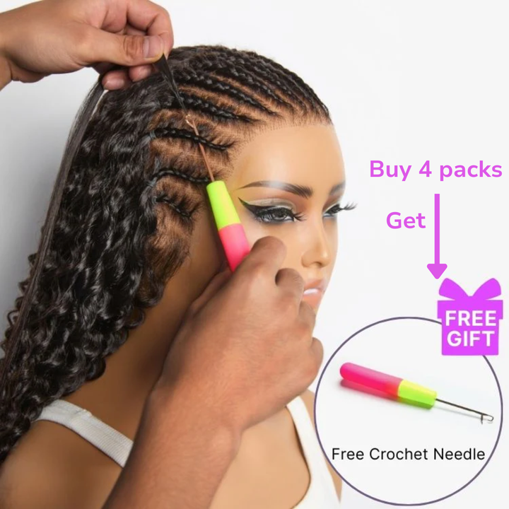 [Ashine] Pre-Separated Feather Crochet Human Hair Extensions Deep Wave Protective Style Natural Look & Blend Long-Lasting & Reusable Versatile Styling