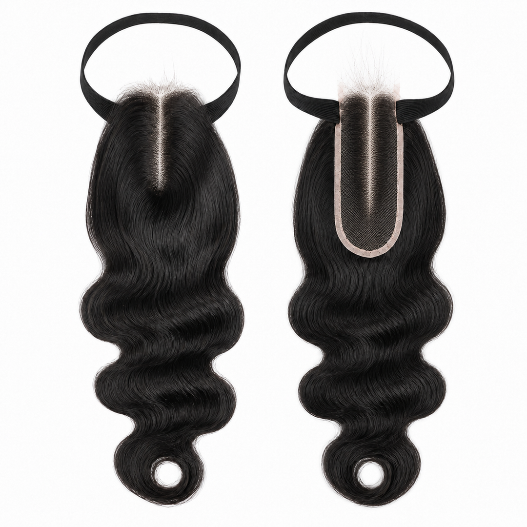 [Ashine] Upgrade Glueless Body Wave 2x6 Closure #1B 100% Human Hair