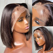 AShine Straight Bob Style Trasparent 13x4 Lace Frontal Wigs