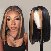 AShine Highlight Frontal Straight Bob 13x4 Lace Frontal Wigs