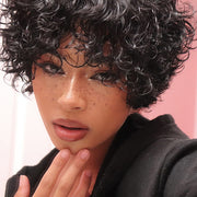AShine Cute Pixie Curly 13x4 Lace Front Wigs